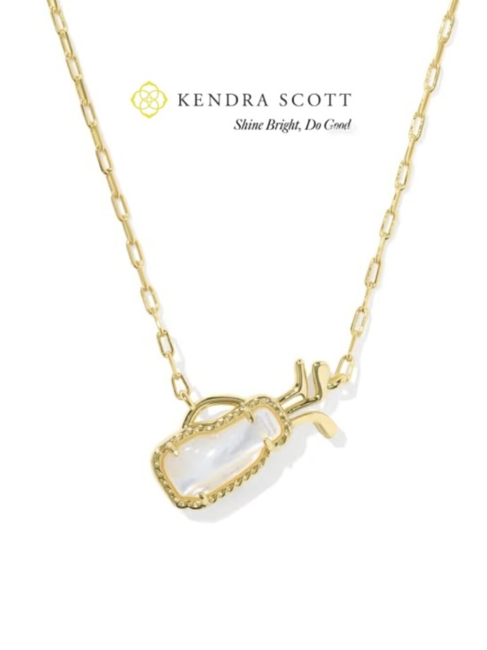 Kendra Scott Golf Gold Short Pendant Necklace
